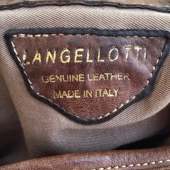 Langellotti Woven Genuine Leather Hobo Bag Made In Italy - Picture 12 of 14